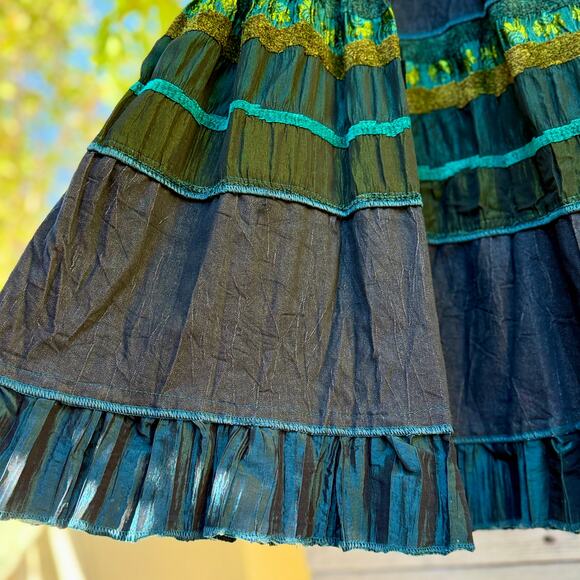 FJVA Paris “Thème Bohème” Boho Maxi Skirt – Made in France –Vintage 2000’s Sz 44 - Picture 5 of 6